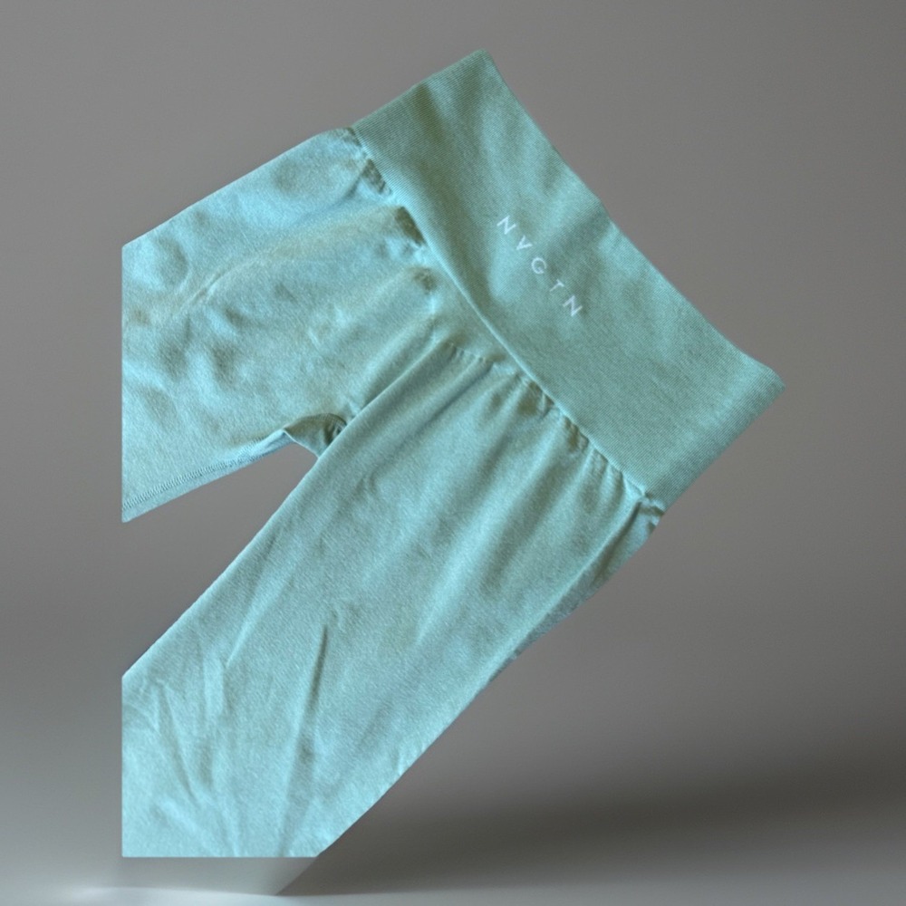 NVGTN Seamless High Waisted Leggings (Lot Of 2)  Teal And Mint Womens Size S - Picture 6 of 9